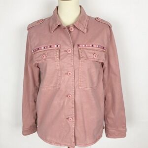 Gap Dusty Pink Core Shirt Jacket‎ Womens Size S